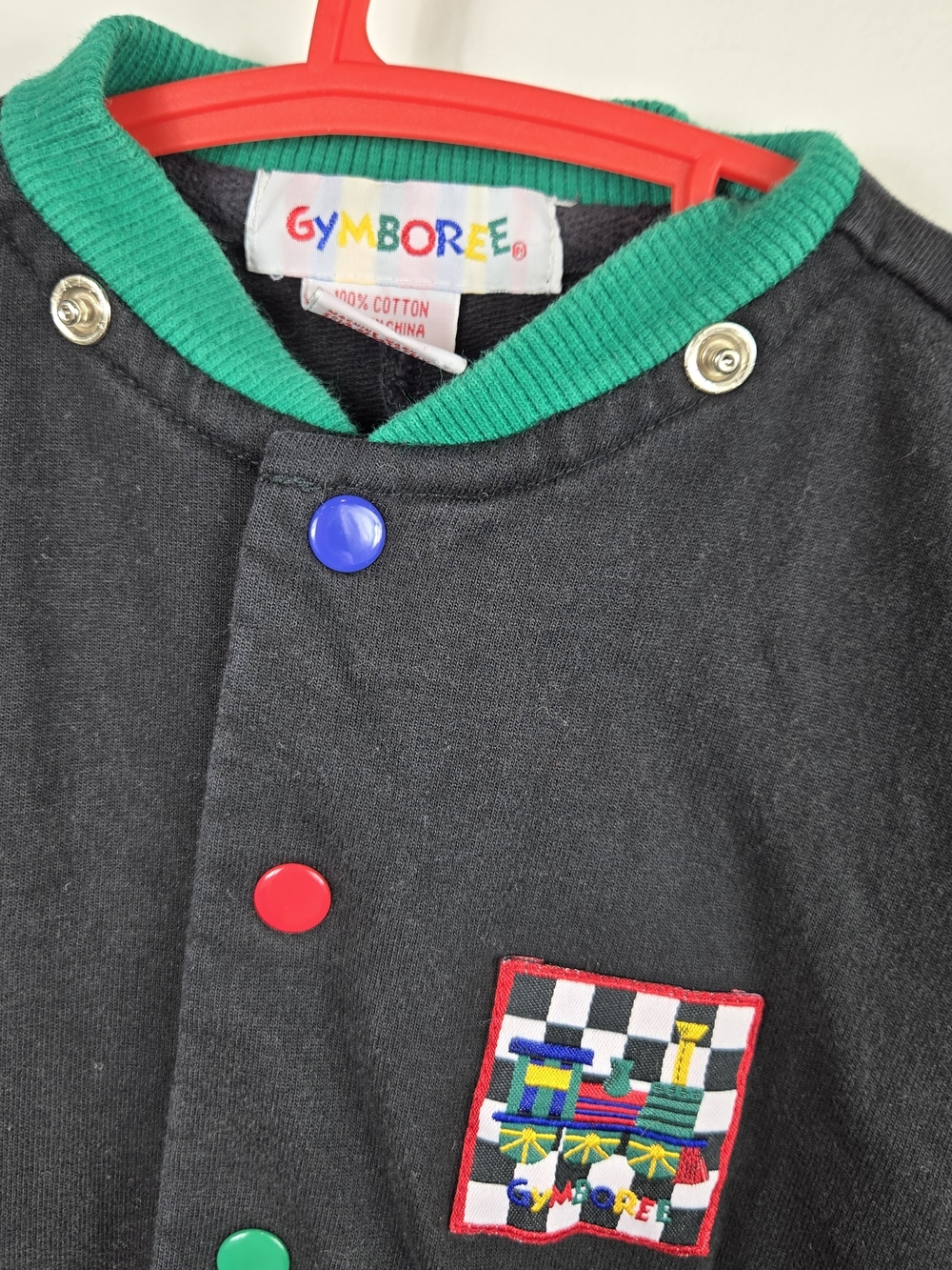 Vintage Gymboree Rainbow Tag Color Block Romper 2-3T 90s Retro Checkerboard - Picture 3 of 9